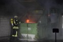 Feuer Papp Presscontainer Koeln Hoehenberg Bochumerstr P091